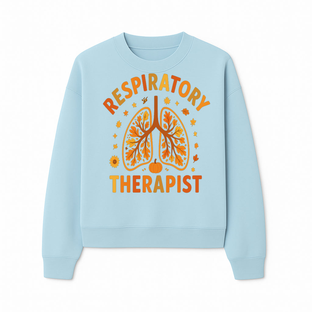 Respiratory Therapist Autumn Decor - Lung Graphic Tee, Fall Themed Gift for Respiratory Care Professionals - Sweatshirt 1757671947362.jpg