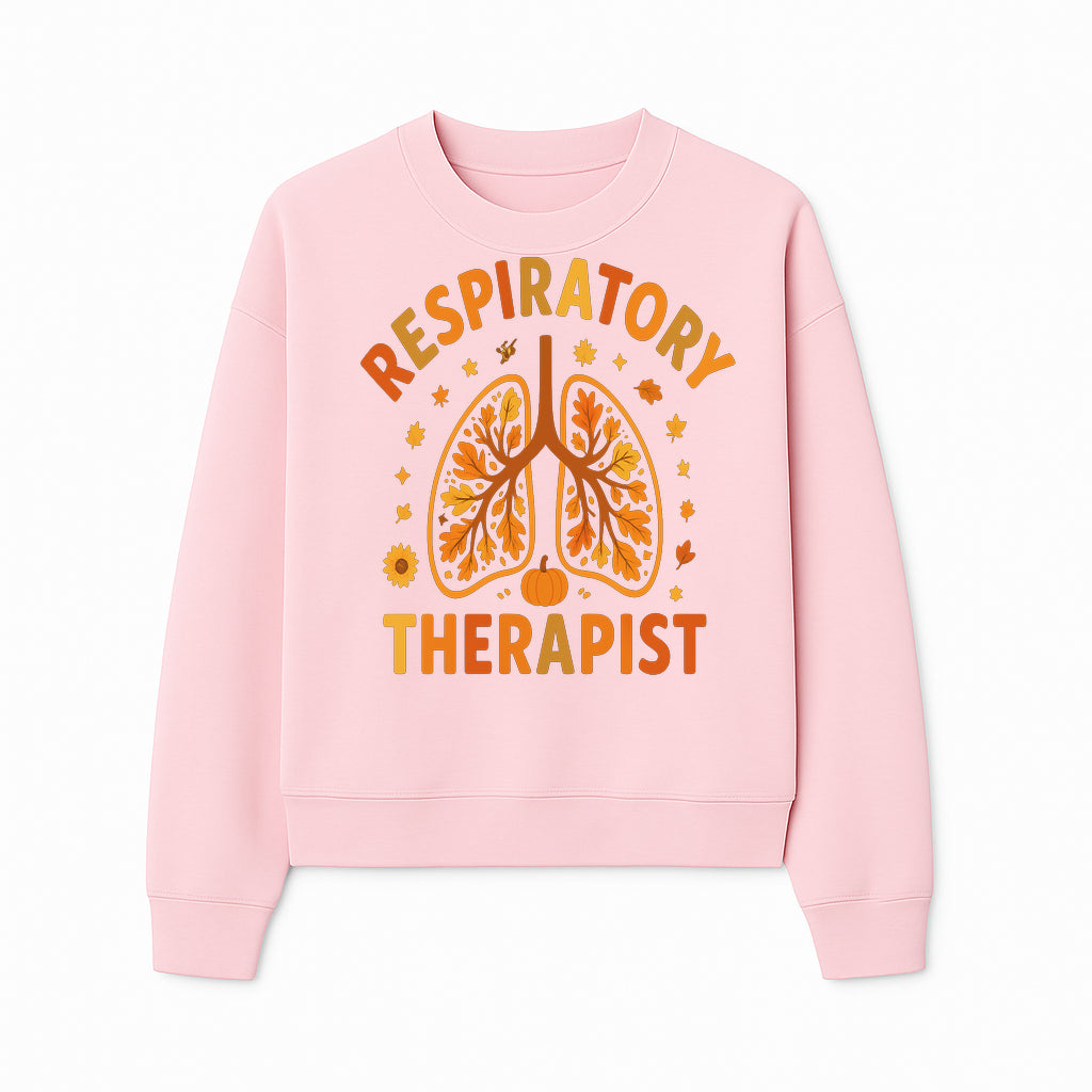 Respiratory Therapist Autumn Decor - Lung Graphic Tee, Fall Themed Gift for Respiratory Care Professionals - Sweatshirt 1757671947543.jpg