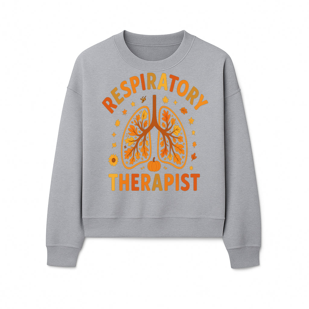 Respiratory Therapist Autumn Decor - Lung Graphic Tee, Fall Themed Gift for Respiratory Care Professionals - Sweatshirt 1757671948123.jpg
