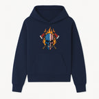 American Skull with Axes and Flames Graphic Tee, Patriotic Skull Design for Men, Edgy Firefighter T-Shirt, Unique Apparel Gift - Hoodie 1757912429770.jpg