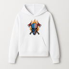 American Skull with Axes and Flames Graphic Tee, Patriotic Skull Design for Men, Edgy Firefighter T-Shirt, Unique Apparel Gift - Hoodie 1757912430221.jpg
