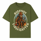 Bigfoot Firefighter T-Shirt | Funny Sasquatch Graphic Tee | Fireman Bigfoot Design | Unique Gift for Firefighters and Nature Lovers - T-shirt 1757912430649.jpg