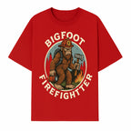 Bigfoot Firefighter T-Shirt | Funny Sasquatch Graphic Tee | Fireman Bigfoot Design | Unique Gift for Firefighters and Nature Lovers - T-shirt 1757912431666.jpg