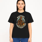 Bigfoot Firefighter T-Shirt | Funny Sasquatch Graphic Tee | Fireman Bigfoot Design | Unique Gift for Firefighters and Nature Lovers - T-shirt 1757912433277.jpg