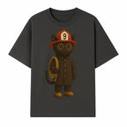 Adorable Firefighter Cat Figurine with Hat and Hose, Cute Home Decor for Cat Lovers, Kids, or Animal Enthusiasts - T-shirt 1757912434338.jpg