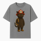 Adorable Firefighter Cat Figurine with Hat and Hose, Cute Home Decor for Cat Lovers, Kids, or Animal Enthusiasts - T-shirt 1757912434657.jpg