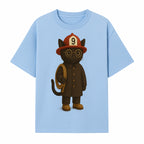Adorable Firefighter Cat Figurine with Hat and Hose, Cute Home Decor for Cat Lovers, Kids, or Animal Enthusiasts - T-shirt 1757912434828.jpg