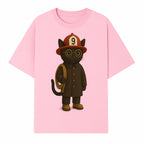 Adorable Firefighter Cat Figurine with Hat and Hose, Cute Home Decor for Cat Lovers, Kids, or Animal Enthusiasts - T-shirt 1757912434996.jpg