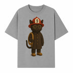 Adorable Firefighter Cat Figurine with Hat and Hose, Cute Home Decor for Cat Lovers, Kids, or Animal Enthusiasts - T-shirt 1757912435584.jpg