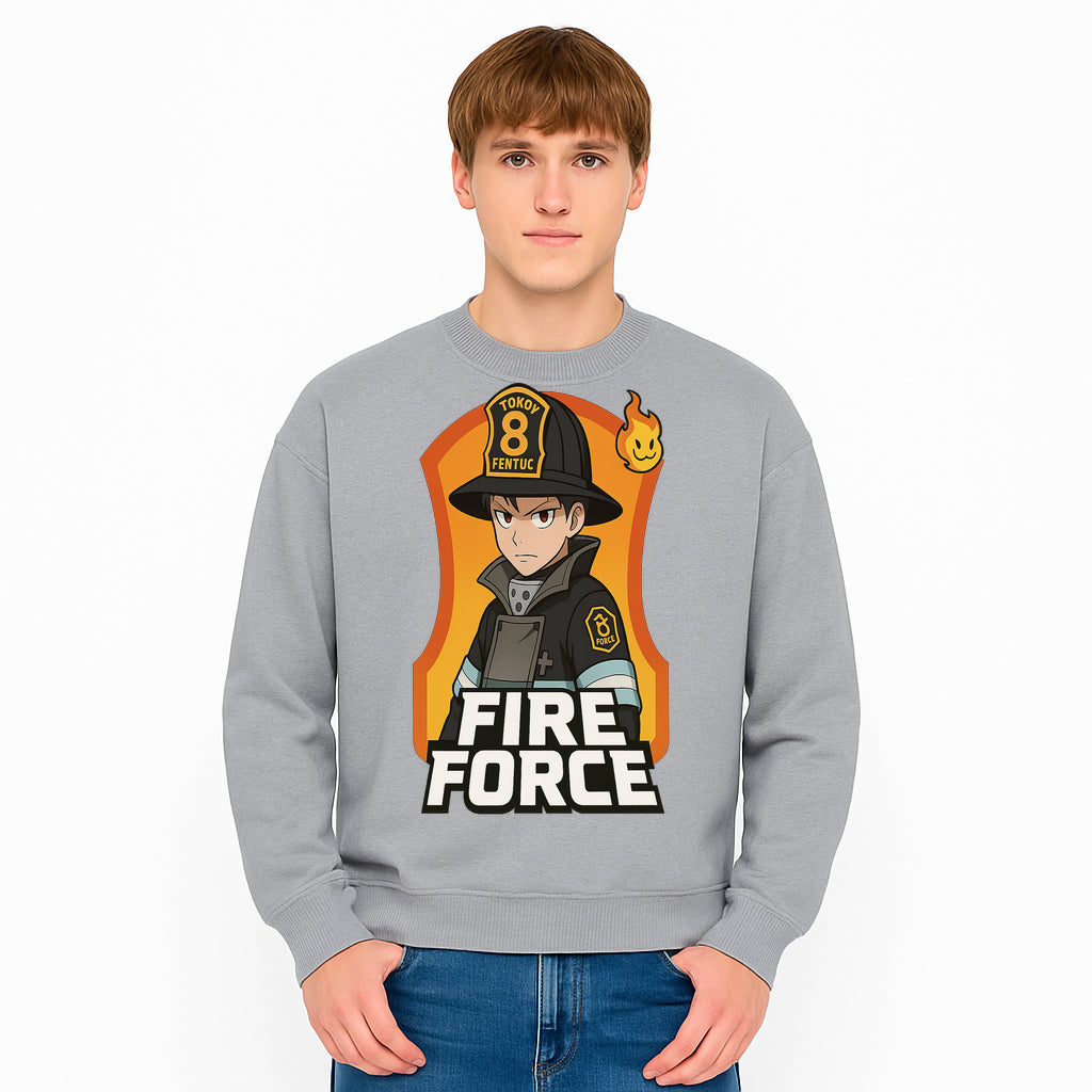 Anime Fire Force Character Art Print - Tokoy 8 Fentuc Firefighter Design for Fans and Collectors, Home Decor, or Gifts - Sweatshirt 1757912437256.jpg