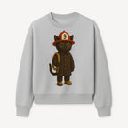 Adorable Firefighter Cat Figurine with Hat and Hose, Cute Home Decor for Cat Lovers, Kids, or Animal Enthusiasts - Sweatshirt 1757912437905.jpg