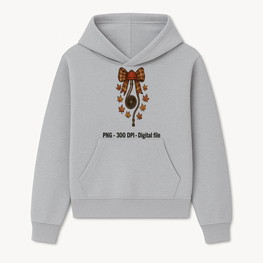 Autumn Harvest Digital Download - Vintage Bow and Leaves PNG File, Fall Decor, 300 DPI Artwork for DIY Projects and Crafts - Hoodie 1757912457501.jpg