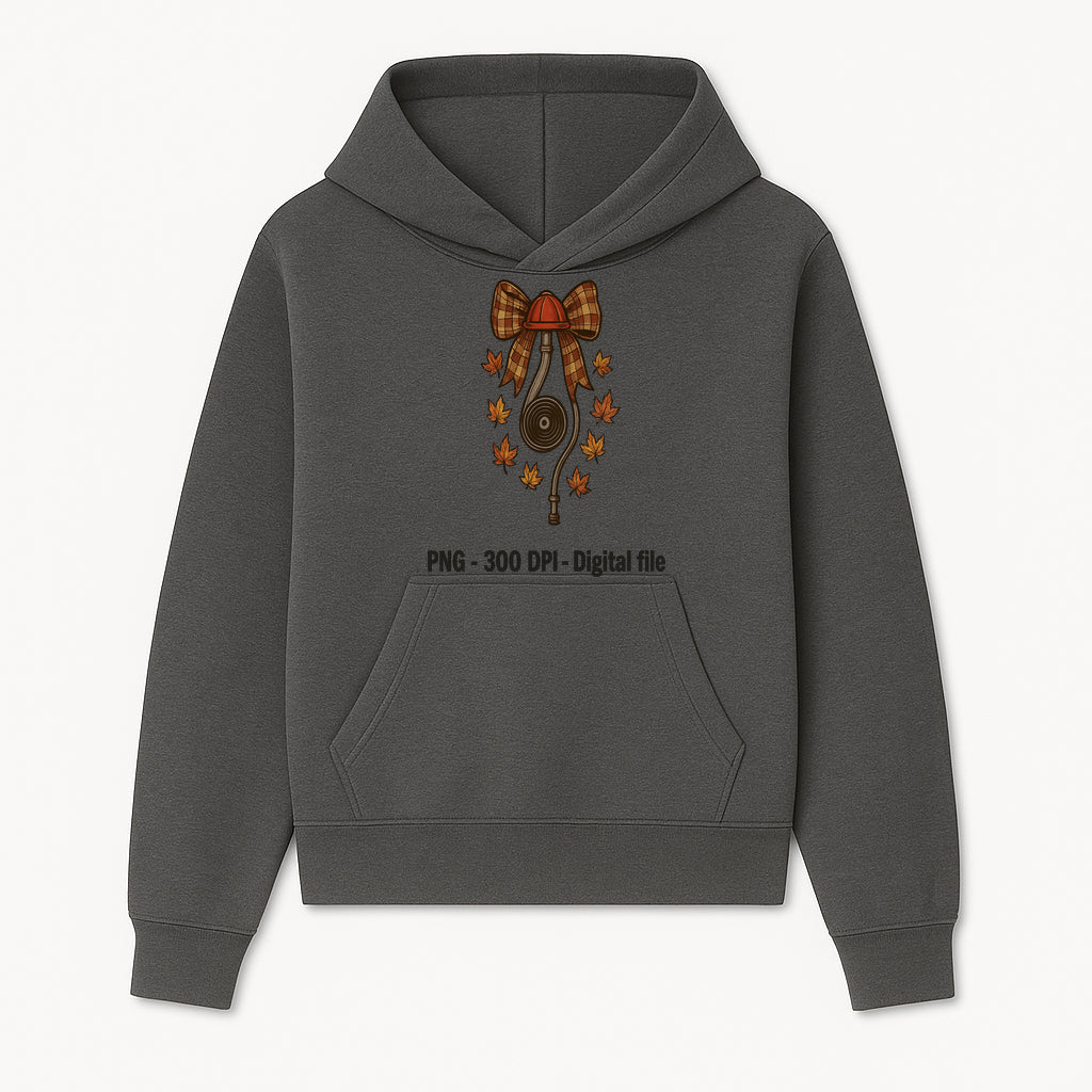Autumn Harvest Digital Download - Vintage Bow and Leaves PNG File, Fall Decor, 300 DPI Artwork for DIY Projects and Crafts - Hoodie 1757912457842.jpg