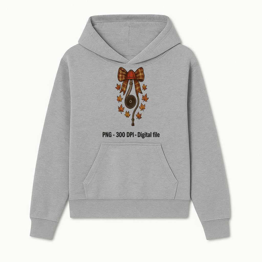 Autumn Harvest Digital Download - Vintage Bow and Leaves PNG File, Fall Decor, 300 DPI Artwork for DIY Projects and Crafts - Hoodie 1757912458134.jpg