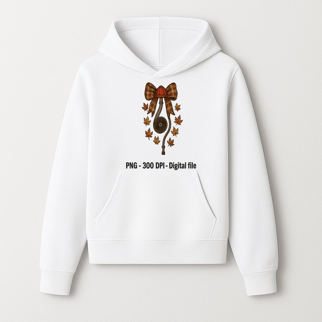 Autumn Harvest Digital Download - Vintage Bow and Leaves PNG File, Fall Decor, 300 DPI Artwork for DIY Projects and Crafts - Hoodie 1757912459321.jpg
