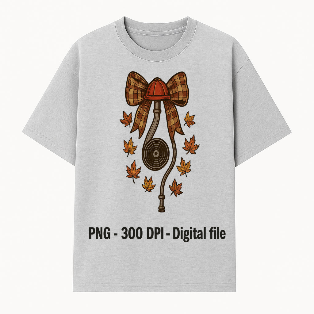 Autumn Harvest Digital Download - Vintage Bow and Leaves PNG File, Fall Decor, 300 DPI Artwork for DIY Projects and Crafts - T-shirt 1757912460811.jpg