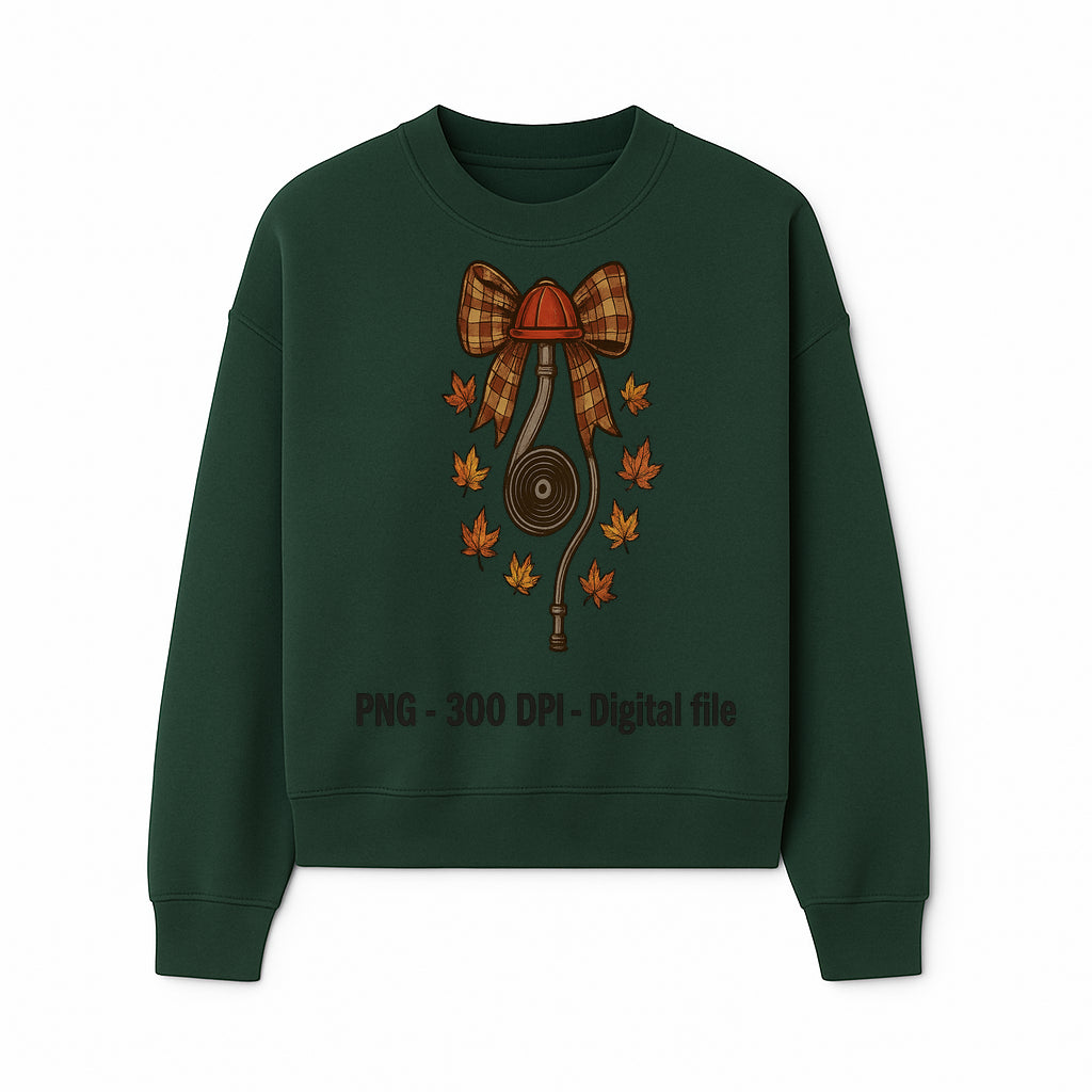 Autumn Harvest Digital Download - Vintage Bow and Leaves PNG File, Fall Decor, 300 DPI Artwork for DIY Projects and Crafts - Sweatshirt 1757912464688.jpg