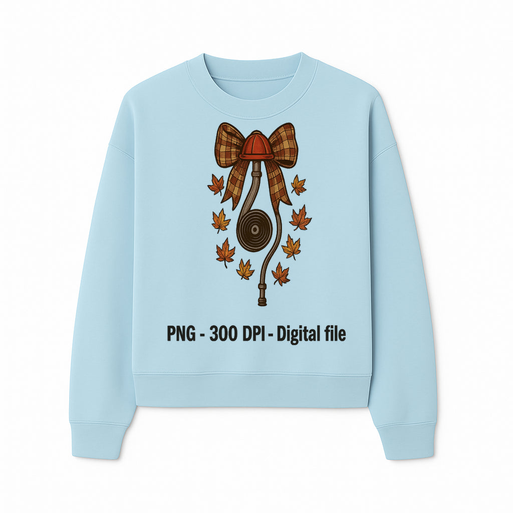 Autumn Harvest Digital Download - Vintage Bow and Leaves PNG File, Fall Decor, 300 DPI Artwork for DIY Projects and Crafts - Sweatshirt 1757912465039.jpg