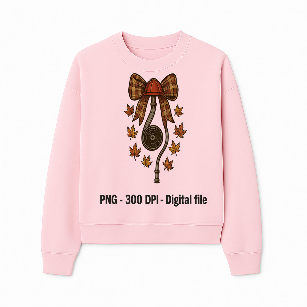 Autumn Harvest Digital Download - Vintage Bow and Leaves PNG File, Fall Decor, 300 DPI Artwork for DIY Projects and Crafts - Sweatshirt 1757912465218.jpg
