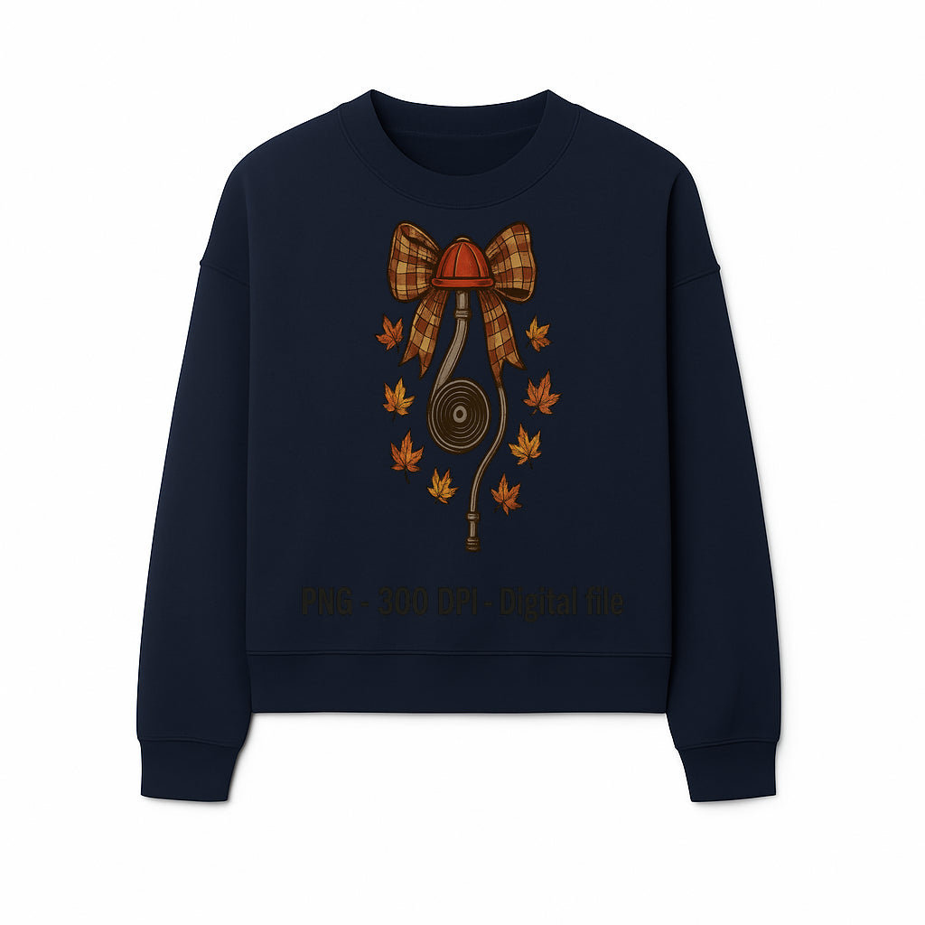 Autumn Harvest Digital Download - Vintage Bow and Leaves PNG File, Fall Decor, 300 DPI Artwork for DIY Projects and Crafts - Sweatshirt 1757912465564.jpg