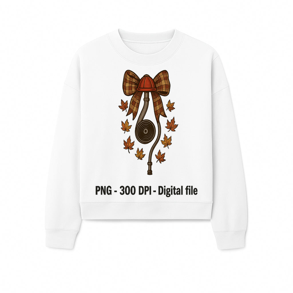 Autumn Harvest Digital Download - Vintage Bow and Leaves PNG File, Fall Decor, 300 DPI Artwork for DIY Projects and Crafts - Sweatshirt 1757912466044.jpg