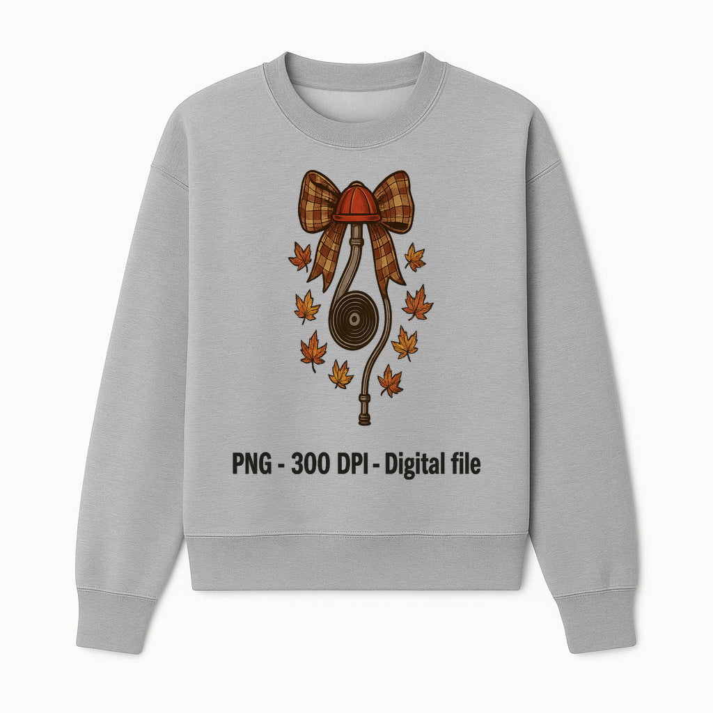 Autumn Harvest Digital Download - Vintage Bow and Leaves PNG File, Fall Decor, 300 DPI Artwork for DIY Projects and Crafts - Sweatshirt 1757914245709.jpg