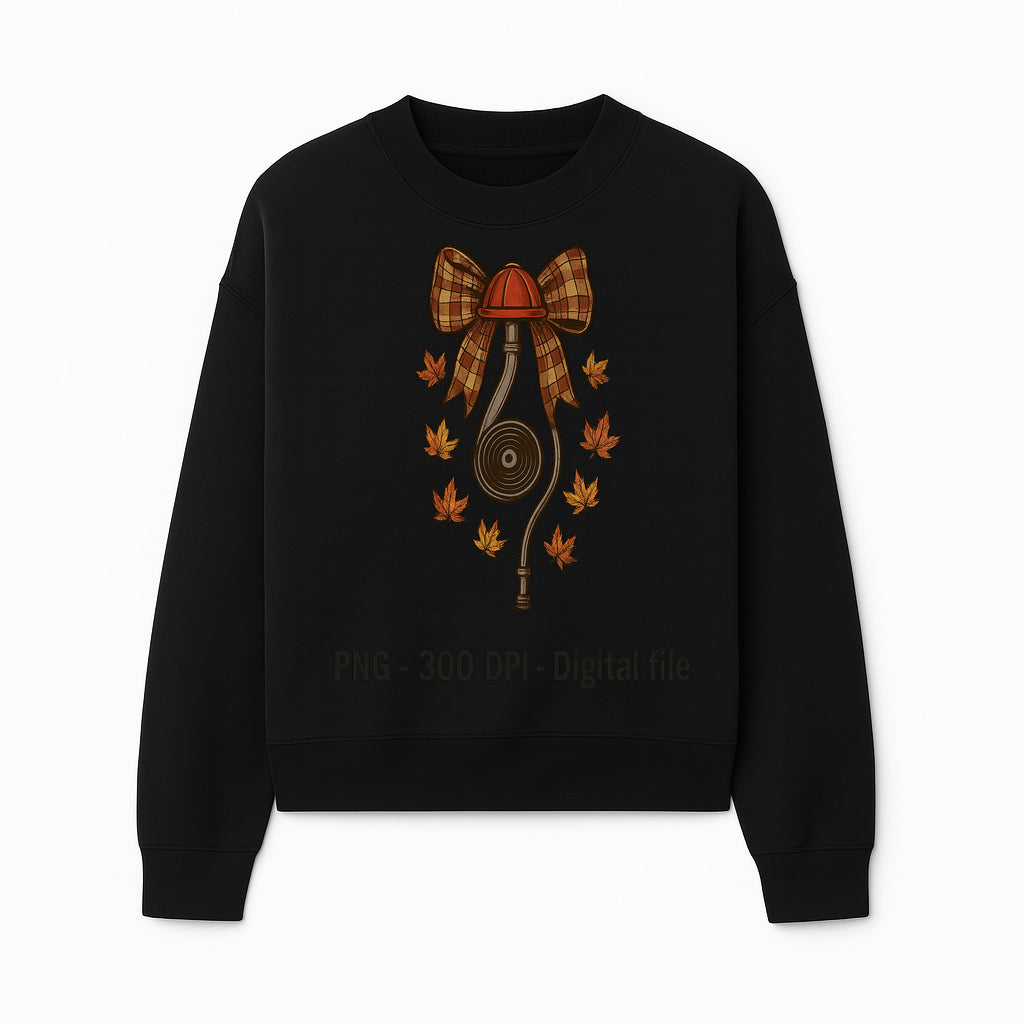 Autumn Harvest Digital Download - Vintage Bow and Leaves PNG File, Fall Decor, 300 DPI Artwork for DIY Projects and Crafts - Sweatshirt 1757914245858.jpg