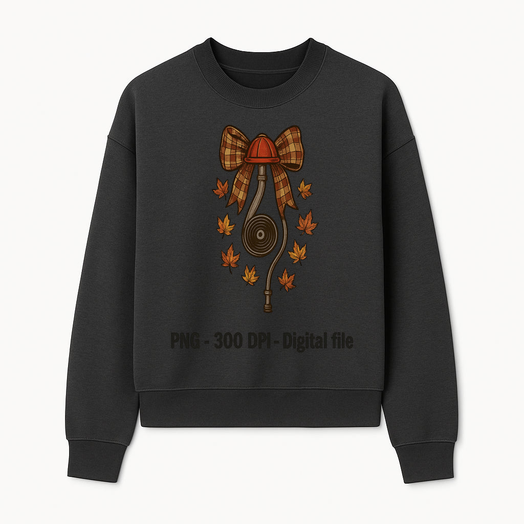 Autumn Harvest Digital Download - Vintage Bow and Leaves PNG File, Fall Decor, 300 DPI Artwork for DIY Projects and Crafts - Sweatshirt 1757914246045.jpg