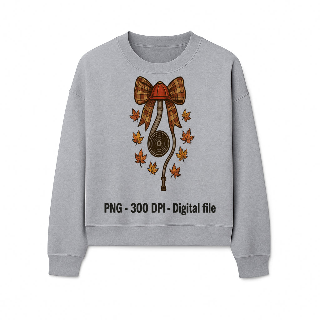 Autumn Harvest Digital Download - Vintage Bow and Leaves PNG File, Fall Decor, 300 DPI Artwork for DIY Projects and Crafts - Sweatshirt 1757914247342.jpg