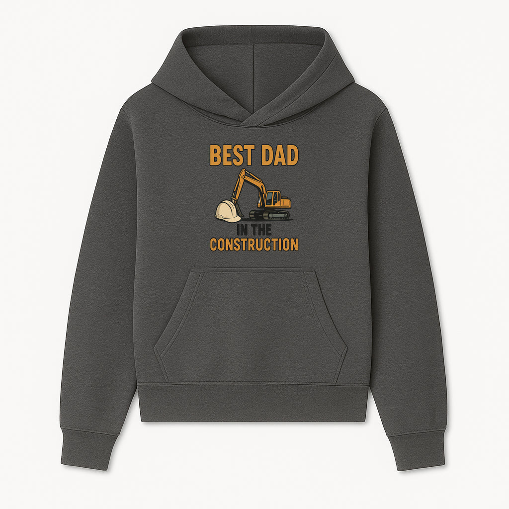 Best Dad in Construction T-Shirt with Excavator and Hard Hat Graphic, Perfect Gift for Construction Workers and Father's Day - Hoodie 1757918420829.jpg