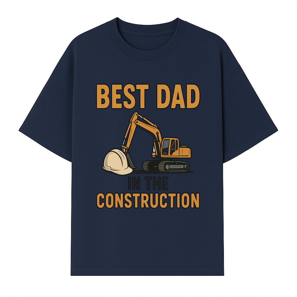 Best Dad in Construction T-Shirt with Excavator and Hard Hat Graphic, Perfect Gift for Construction Workers and Father's Day - T-shirt 1757918424905.jpg