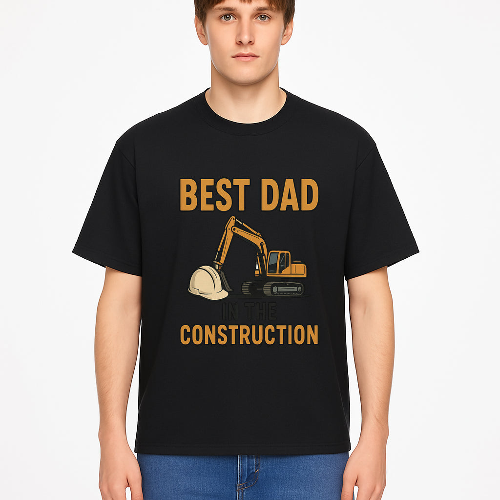 Best Dad in Construction T-Shirt with Excavator and Hard Hat Graphic, Perfect Gift for Construction Workers and Father's Day - T-shirt 1757918426493.jpg
