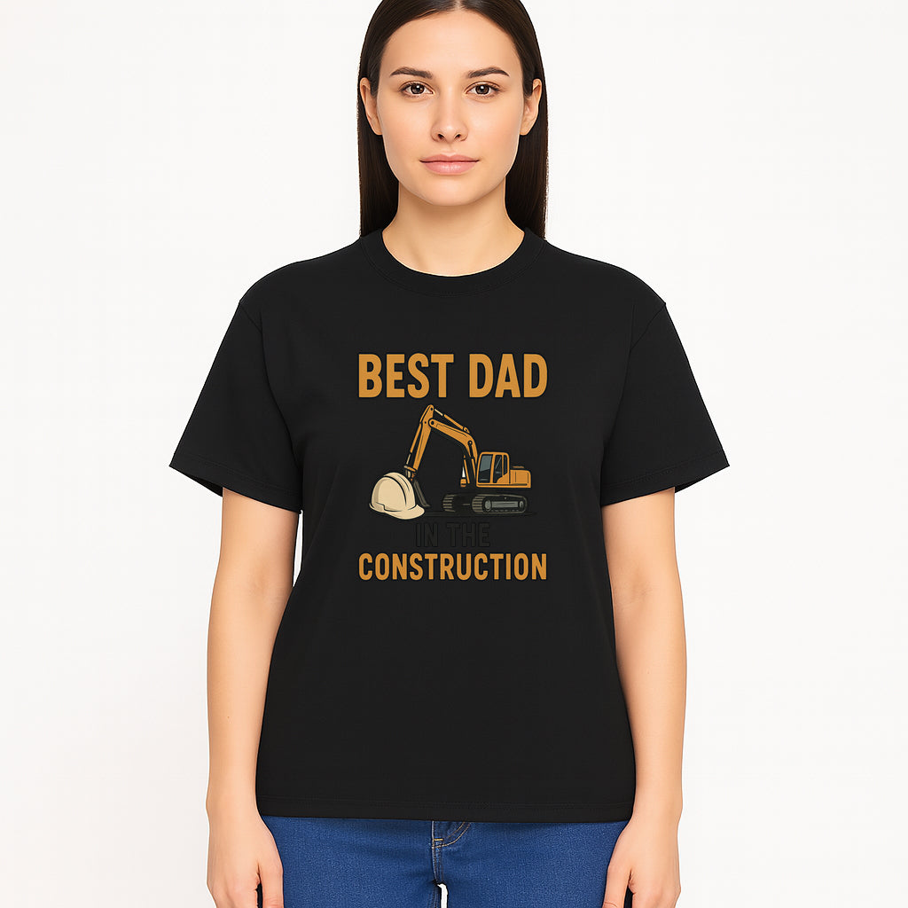 Best Dad in Construction T-Shirt with Excavator and Hard Hat Graphic, Perfect Gift for Construction Workers and Father's Day - T-shirt 1757918426671.jpg