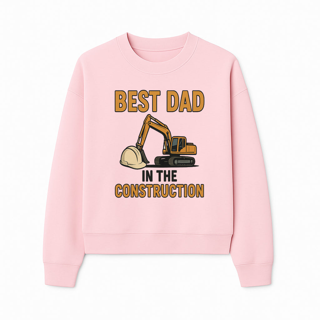 Best Dad in Construction T-Shirt with Excavator and Hard Hat Graphic, Perfect Gift for Construction Workers and Father's Day - Sweatshirt 1757918427796.jpg
