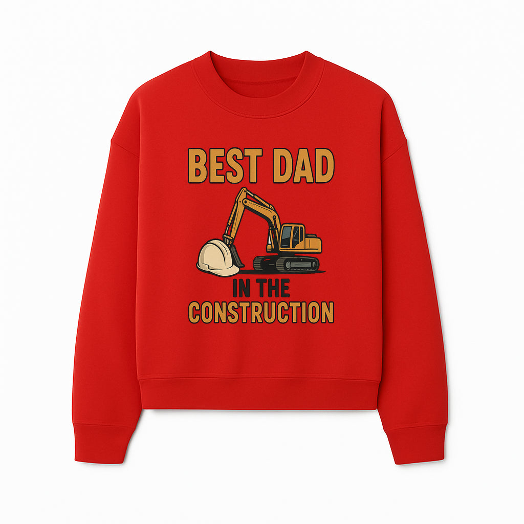 Best Dad in Construction T-Shirt with Excavator and Hard Hat Graphic, Perfect Gift for Construction Workers and Father's Day - Sweatshirt 1757918428293.jpg