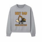 Best Dad in Construction T-Shirt with Excavator and Hard Hat Graphic, Perfect Gift for Construction Workers and Father's Day - Sweatshirt 1757918428433.jpg