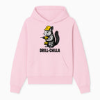 Charming Drill-Chilla Squirrel Graphic Tee | Funny Construction Worker Rodent Design | Cool Animal Pun Apparel - Hoodie 1757918430145.jpg