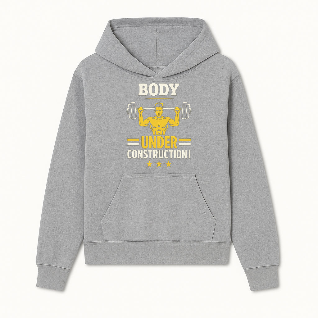 Body Under Construction Gym T-Shirt for Fitness Enthusiasts, Weightlifting Humor Tee, Bodybuilding Motivational Apparel - Hoodie 1757918430583.jpg