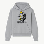Charming Drill-Chilla Squirrel Graphic Tee | Funny Construction Worker Rodent Design | Cool Animal Pun Apparel - Hoodie 1757918430703.jpg