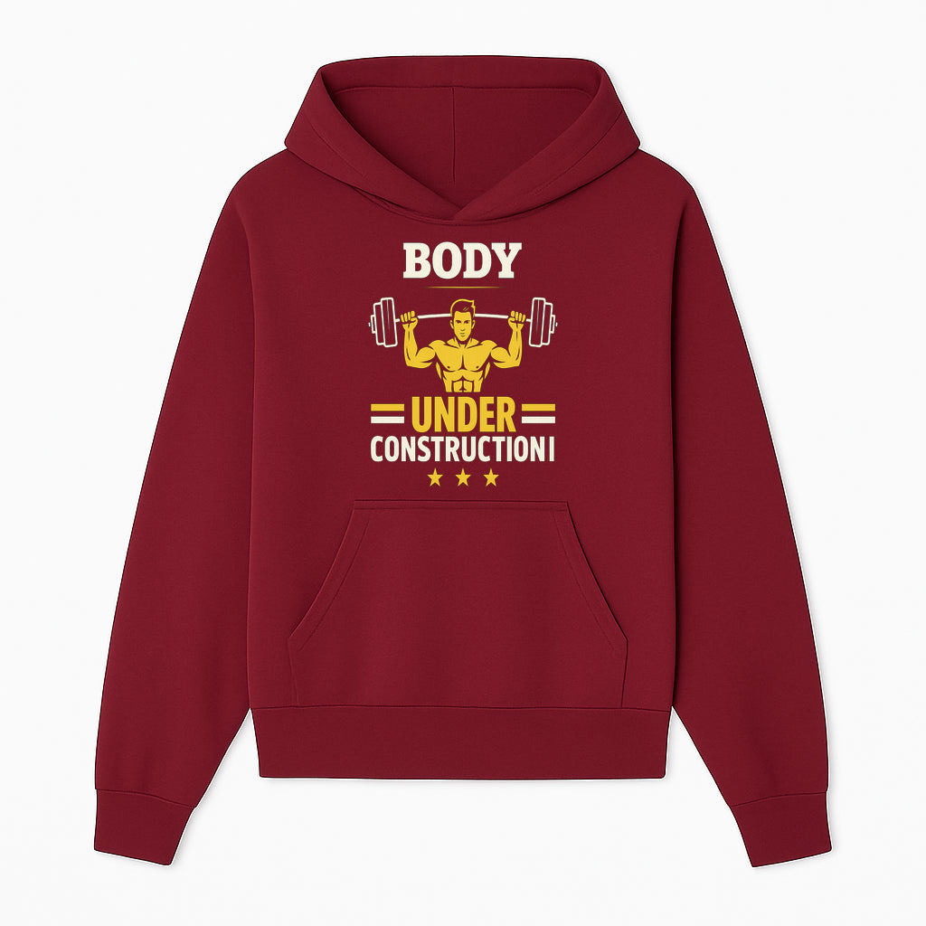 Body Under Construction Gym T-Shirt for Fitness Enthusiasts, Weightlifting Humor Tee, Bodybuilding Motivational Apparel - Hoodie 1757918431042.jpg