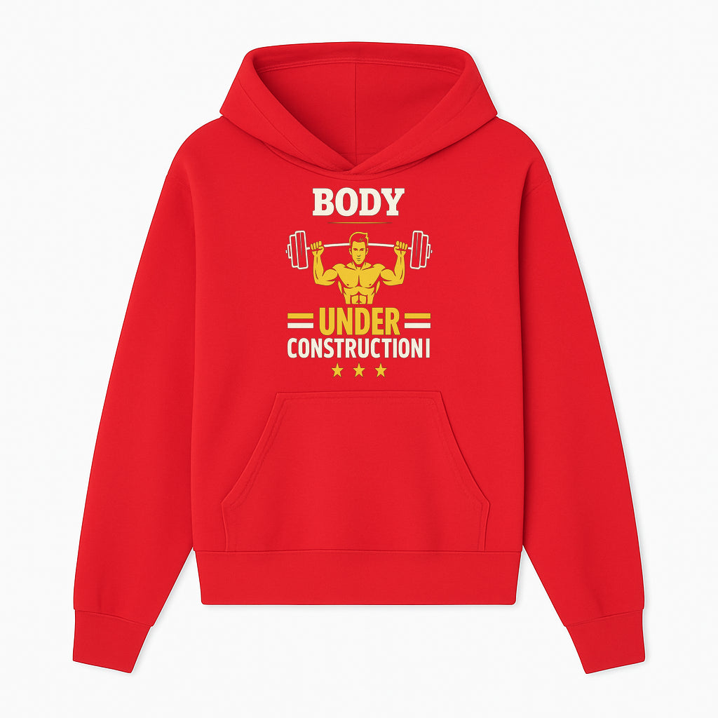 Body Under Construction Gym T-Shirt for Fitness Enthusiasts, Weightlifting Humor Tee, Bodybuilding Motivational Apparel - Hoodie 1757918431337.jpg