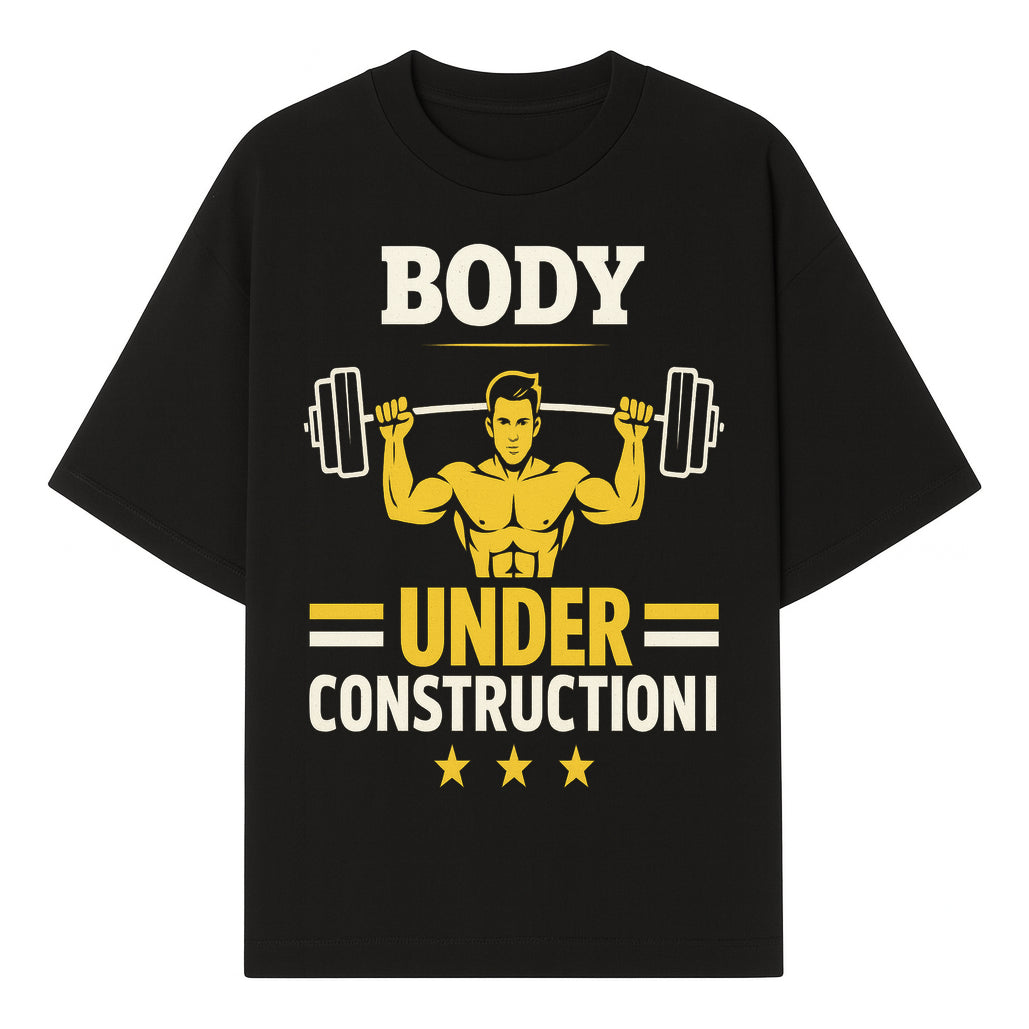 Body Under Construction Gym T-Shirt for Fitness Enthusiasts, Weightlifting Humor Tee, Bodybuilding Motivational Apparel - T-shirt 1757918433258.jpg
