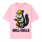 Charming Drill-Chilla Squirrel Graphic Tee | Funny Construction Worker Rodent Design | Cool Animal Pun Apparel - T-shirt 1757918433302.jpg