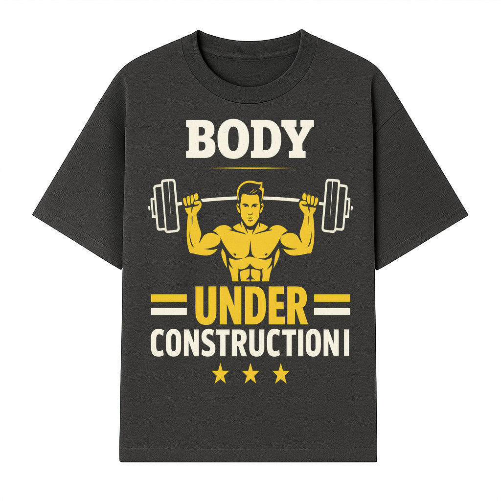Body Under Construction Gym T-Shirt for Fitness Enthusiasts, Weightlifting Humor Tee, Bodybuilding Motivational Apparel - T-shirt 1757918433399.jpg