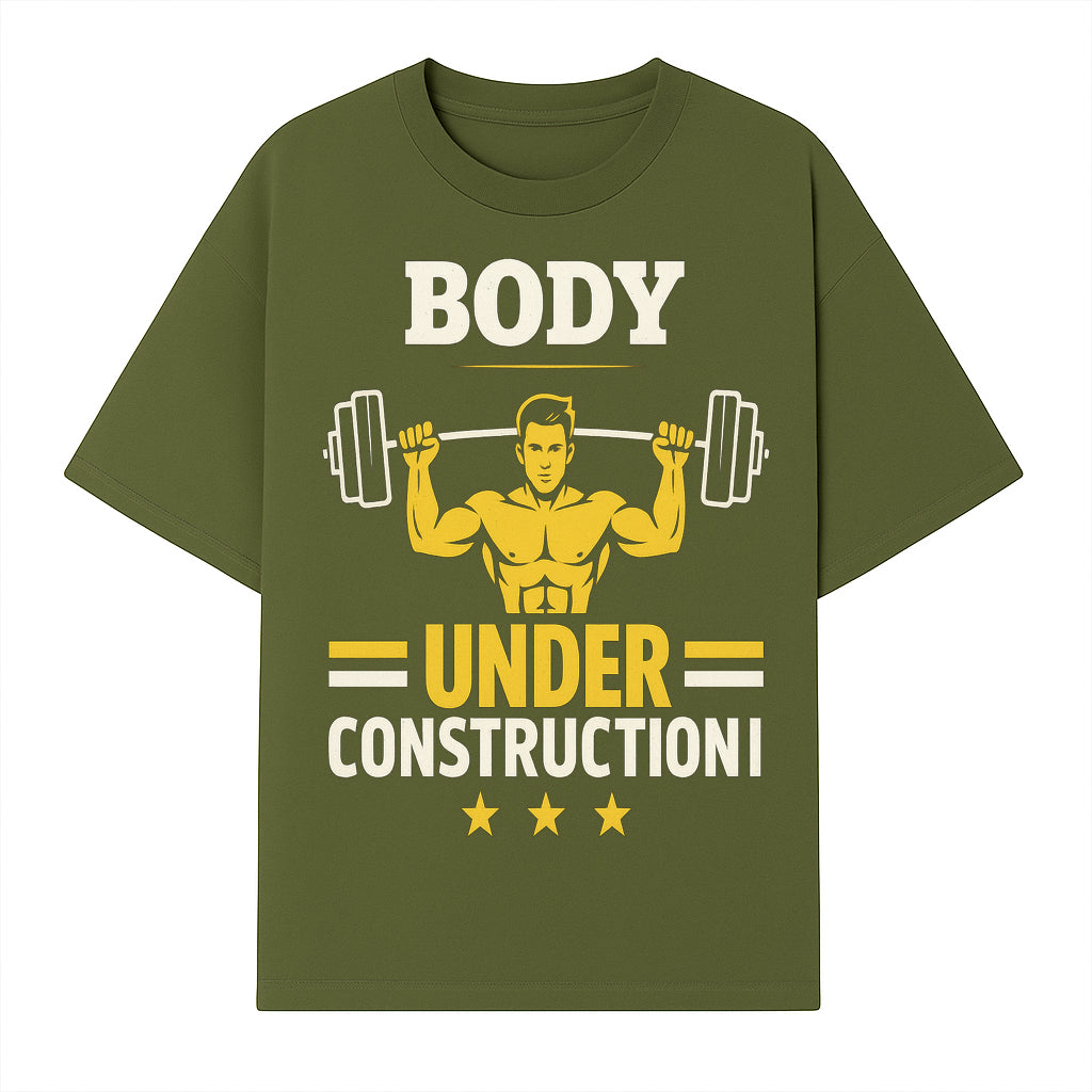 Body Under Construction Gym T-Shirt for Fitness Enthusiasts, Weightlifting Humor Tee, Bodybuilding Motivational Apparel - T-shirt 1757918433571.jpg