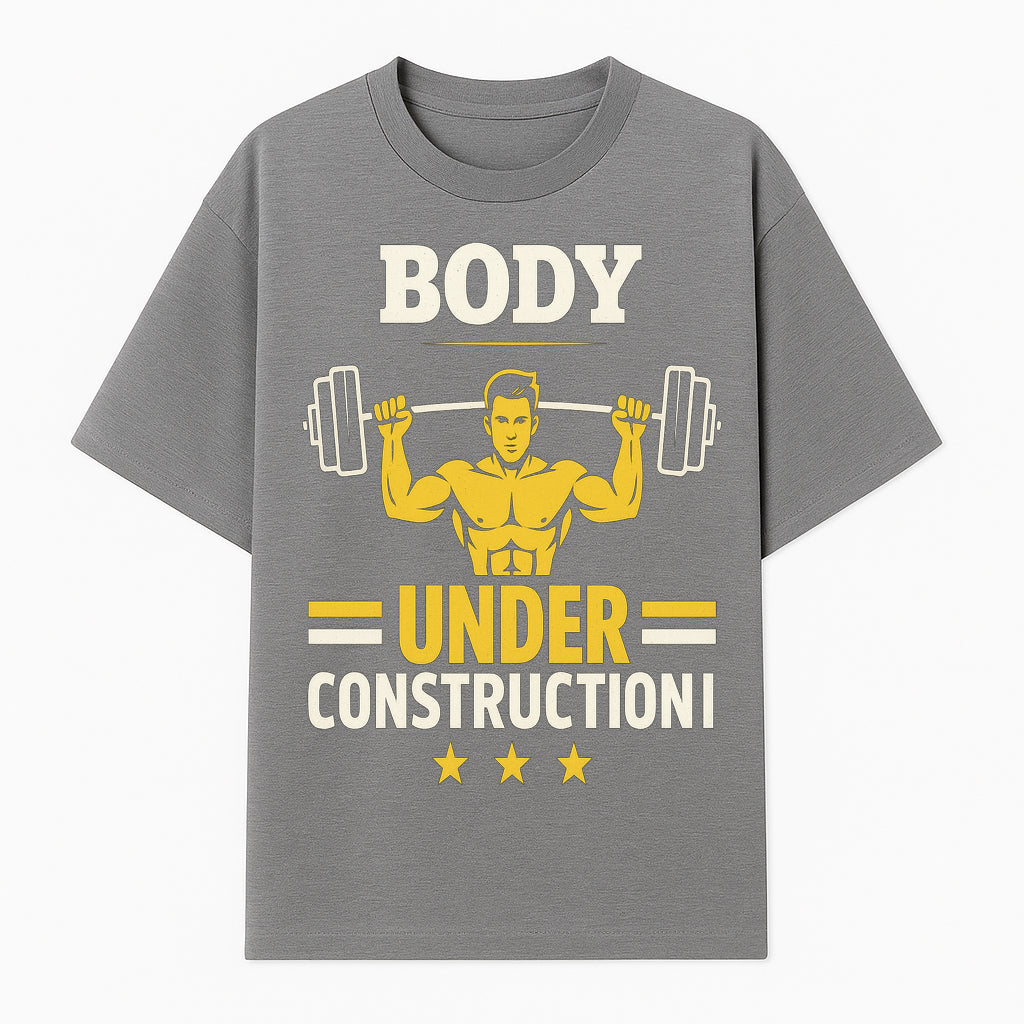 Body Under Construction Gym T-Shirt for Fitness Enthusiasts, Weightlifting Humor Tee, Bodybuilding Motivational Apparel - T-shirt 1757918433735.jpg