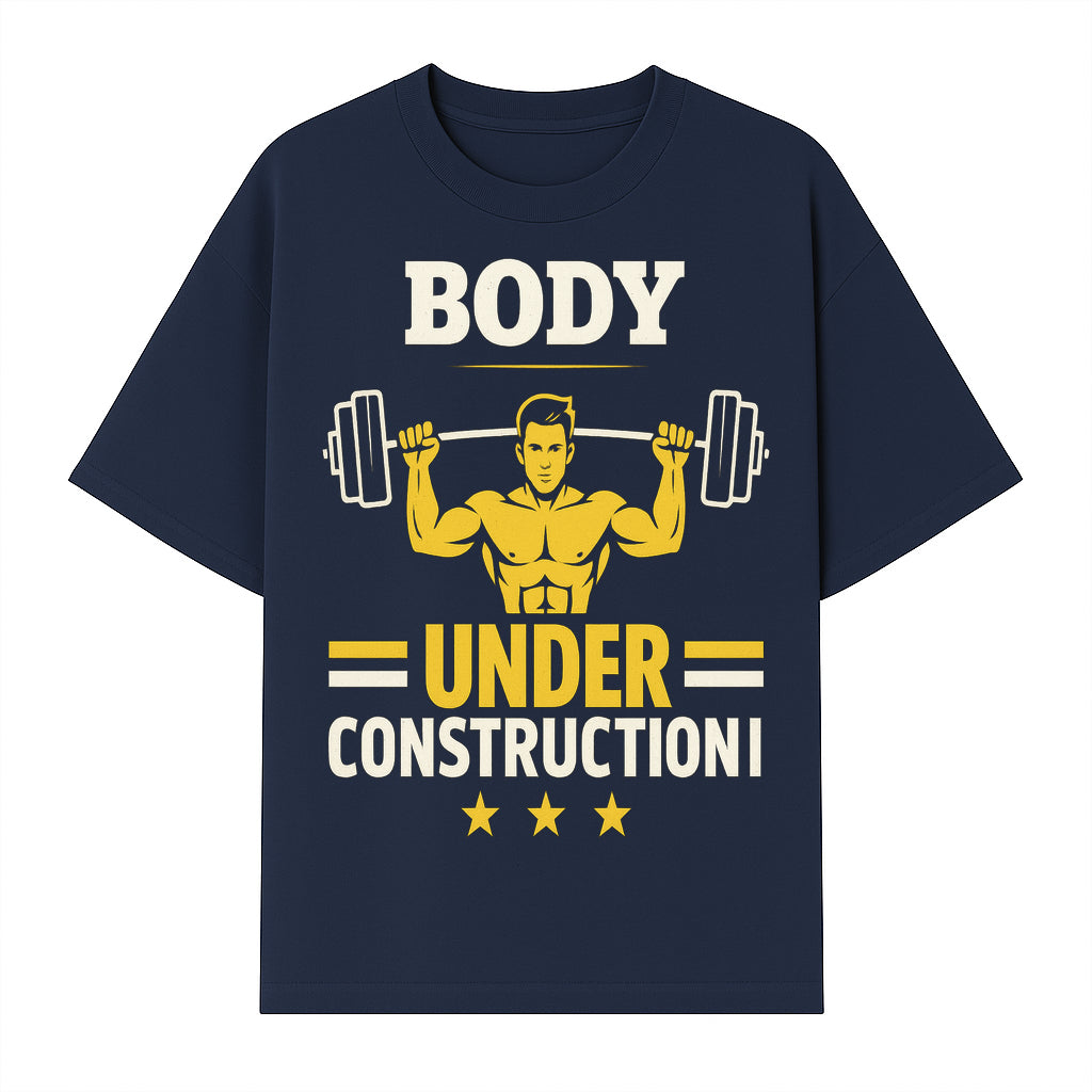 Body Under Construction Gym T-Shirt for Fitness Enthusiasts, Weightlifting Humor Tee, Bodybuilding Motivational Apparel - T-shirt 1757918434332.jpg