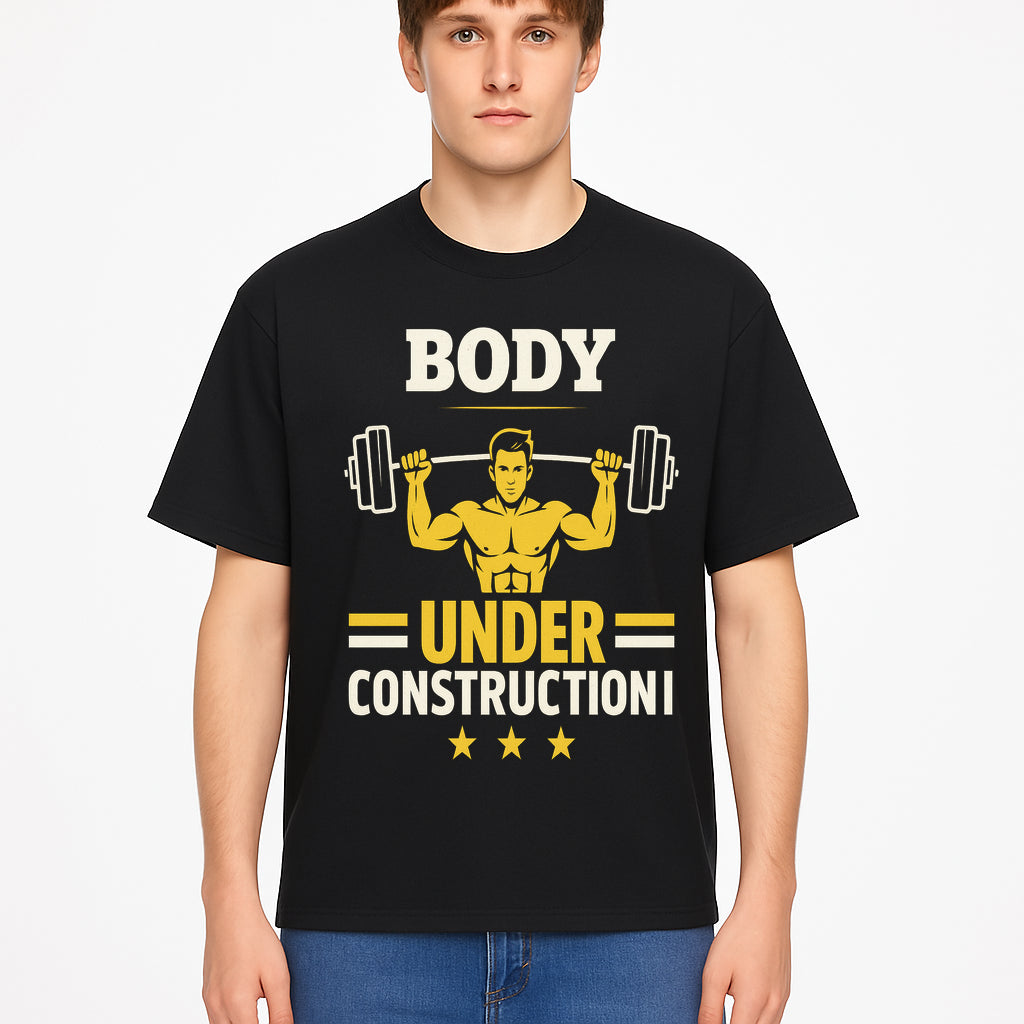 Body Under Construction Gym T-Shirt for Fitness Enthusiasts, Weightlifting Humor Tee, Bodybuilding Motivational Apparel - T-shirt 1757918436002.jpg
