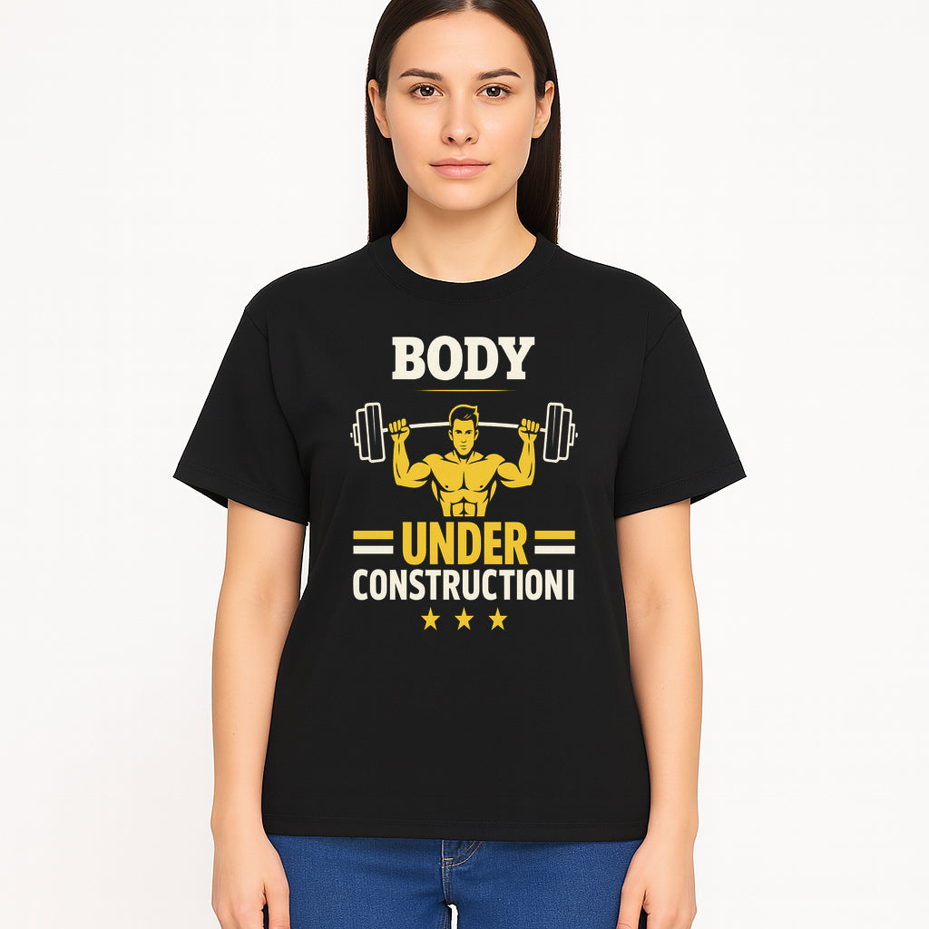 Body Under Construction Gym T-Shirt for Fitness Enthusiasts, Weightlifting Humor Tee, Bodybuilding Motivational Apparel - T-shirt 1757918436163.jpg