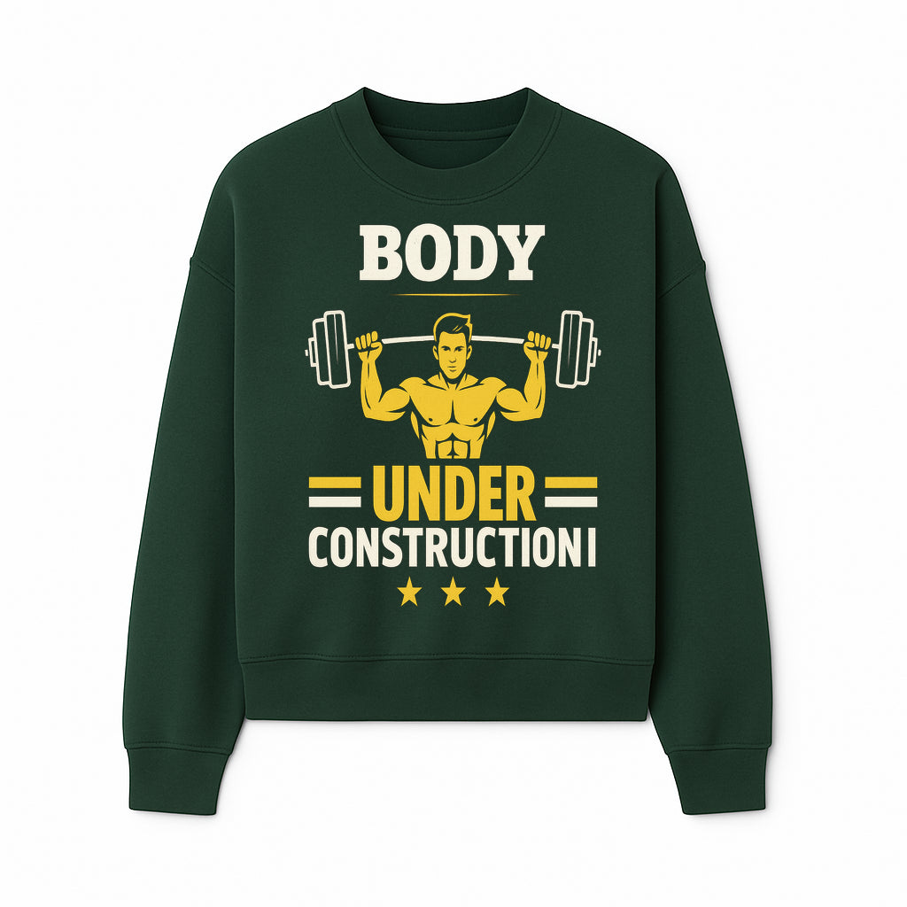 Body Under Construction Gym T-Shirt for Fitness Enthusiasts, Weightlifting Humor Tee, Bodybuilding Motivational Apparel - Sweatshirt 1757918436786.jpg